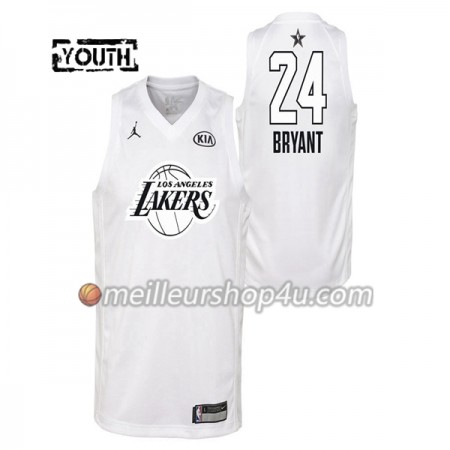 Maillot Basket Enfant Los Angeles Lakers Kobe Bryant 24 2018 All Star Jordan Brand Blanc Swingman